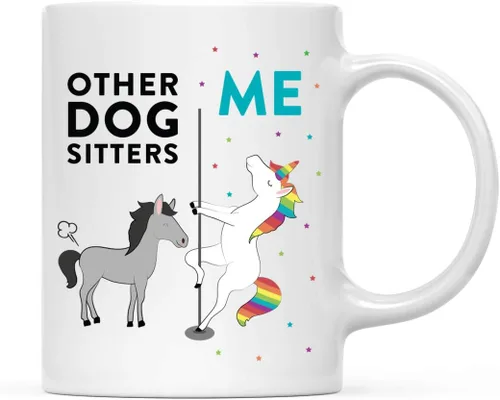 Vista 53 de Andaz Press Funny Quirky - Taza de té de café de cerámica de 11 onzas, regalo de agradecimiento, otros actores yo, unicornio de caballo, 1 paquete