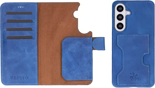 Vista 154 de Venito Florence - Funda de piel compatible con Samsung Galaxy S9, extra segura con bloqueo RFID, cartera desmontable para teléfono (gris decolorado)