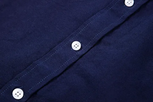 Vista 4 de MUSE FATH Camisa de vestir Oxford para hombre - Camisa de manga larga de algodón casual de ajuste regular