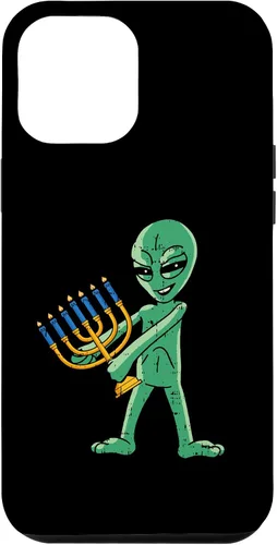 Vista 6 de Funda para iPhone 14 Alien Menorah Hanukkah Star Of David Janukah Jewish Holiday Case