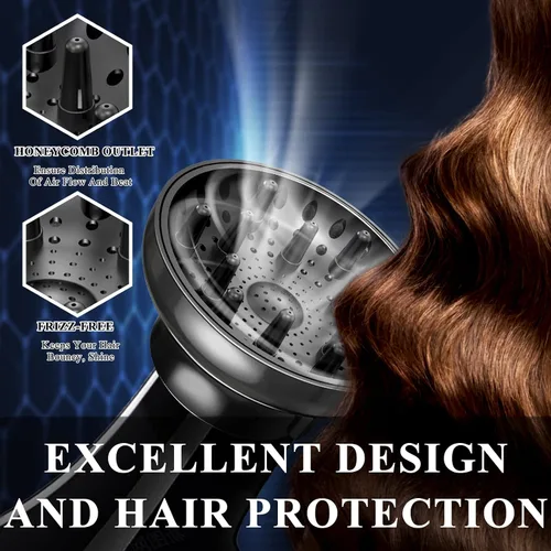 Vista 2 de Accesorio Difusor de Secador de Pelo Universal Ajustable Profesional Herramienta de Salón para Cabello Rizado Se Ajusta a la Mayoría de Secadores