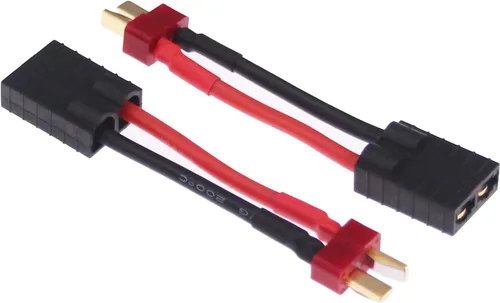 Vista 3 de 4 unidades compatibles con TRX a T-Plug estilo macho hembra adaptador de conector RC con cable de 14 awg 2 pulgadas (E06-4)