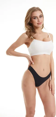 Vista 5 de Paquete de 6 calzones sexis elásticos de bikini para mujer, tiro bajo, hipster, suave, cintura en V, atrevido, S-XL