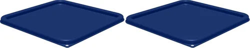 Vista 6 de CFS Squares - Tapa de plástico para almacenamiento de alimentos, 12-22 cuartos de galón, color azul rey
