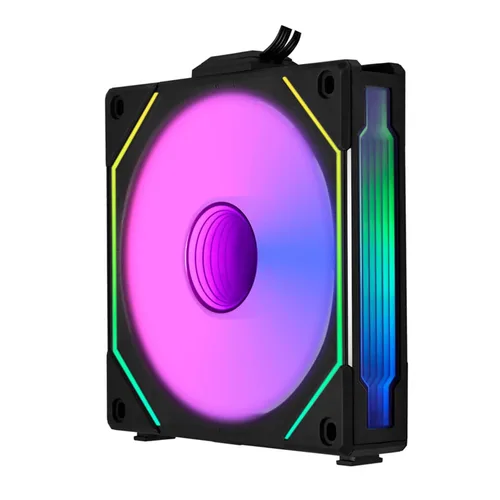 Vista 10 de Lian Li UNI Fan SL-Infinity Paquete individual de 120, ventilador ARGB, espejo infinito, diseño en cadena, efectos de iluminación personalizables