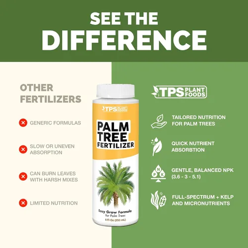 Vista 4 de Fertilizante para palmeras para todas las palmas y helechos, alimento líquido para plantas 8 oz (250mL)