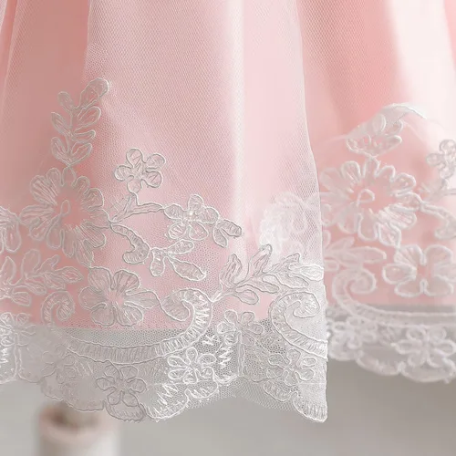 Vista 5 de NNJXD - Vestido de princesa de tul con flores, para usar en bodas, para niñas pequeñas y bebés