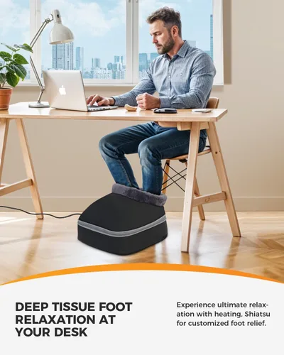 Vista 6 de CooCoCo Masajeador de pies calentado elegible por la FSA, calentador de pies aprobado por la HSA, calentador de pies Shiatsu para fascitis plantar
