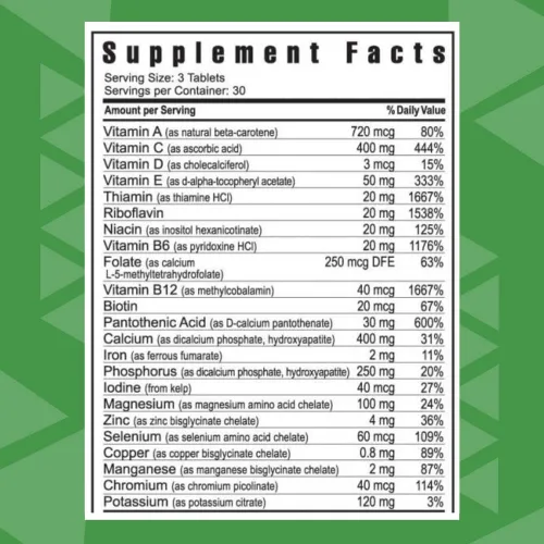 Vista 2 de Youngevity Ultimate Daily Classic Multivitamínico y Mineral, 90 Tabletas