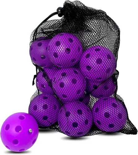 Vista 15 de 6 -Pack Pickleball Balls, 26 Holes Outdoor Pickleballs, High Elasticity & Durable Pickle Balls for All Style Pickleball Paddles Indoor Pickleballs