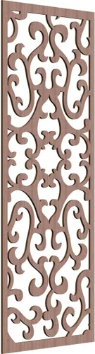 Vista 168 de 9 3/8 pulgadas de ancho x 24 3/8 pulgadas de alto x 1/4 de alto Smithfield paneles de pared de madera con calado, abedul