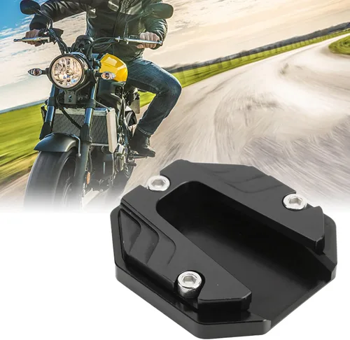 Vista 9 de Placa de Kickstand de la motocicleta, placa de extensión del soporte de la motocicleta de la aleación de aluminio