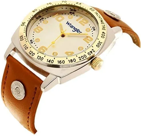 Vista 2 de Wrangler Western Collection Reloj analógico (oroplatamarrón), orobronceado, Reloj analógico