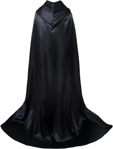 Vista 5 de Capa unisex de longitud completa con capucha para Halloween, juego de rol, disfraz de capa de 59-71 pulgadas