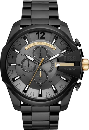 Vista 17 de Diesel Mega Chief Reloj de acero inoxidable para hombre con movimiento analógico o digital