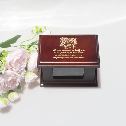 Vista 8 de Urnas Pequeñas de Madera de 5.5 Pulgadas para Cenizas, Urnas Memoriales Funerarias con Marco para Fotos, Urnas Pequeñas de Recuerdo, Cajas y Ataúdes