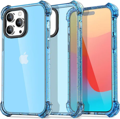 Vista 31 de AICase Funda Rebote Rosa Neón Brillante Compatible con iPhone 15, Transparente a Prueba de Impactos Resistente a Golpes Linda Femenina Adolescente