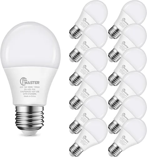 Vista 18 de Bombilla LED A19, bombilla LED equivalente a 75 W, 11 W 2700 K luz blanca cálida, 1100 lúmenes, bombillas no regulables, CRI 85+, sin parpadeo