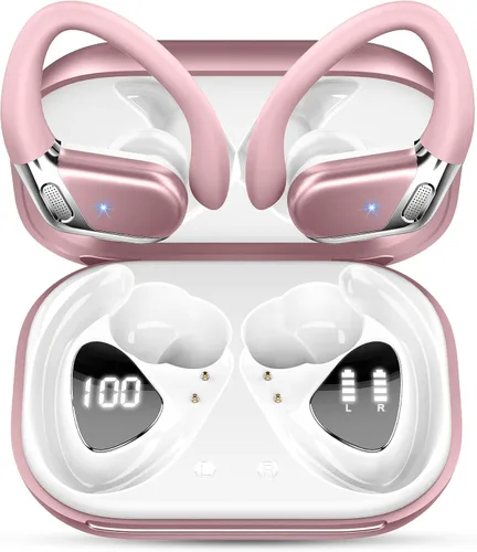 Vista 13 de Auricular Inalámbrico, Auriculares Bluetooth 5.4 de 75Hrs IP7 Impermeables para Deporte, Auriculares Inalámbricos para Correr con ENC Cancelación