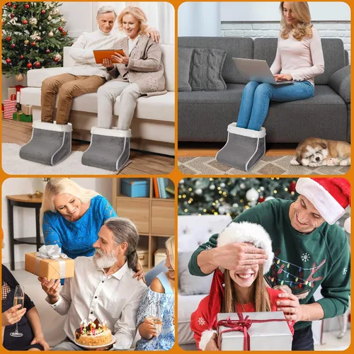 Vista 7 de Calentador de Pies Eléctrico con Calefacción - KLADNDER Calentador de Pies con Calefacción para Hombres y Mujeres, Calentador de Pies con 6