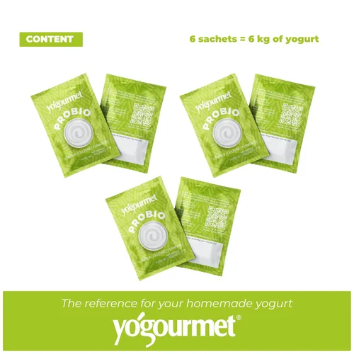 Vista 2 de Yogourmet Yogur probiótico, iniciador liofilizado, 1 oz