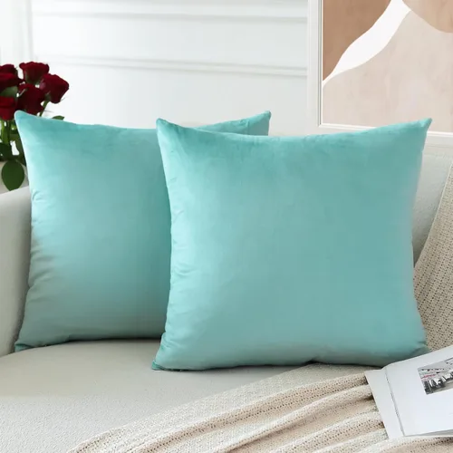 Vista 4 de OTOSTAR - Fundas de almohada decorativas de 16 x 16 pulgadas, fundas de cojín de terciopelo suave, fundas cuadradas para sofá, cama, sofá del hogar
