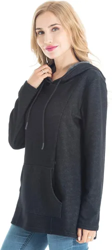 Vista 55 de Bearsland - Sudadera de lactancia y maternidad para mujer, con bolsillos y capucha