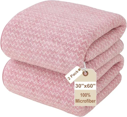Vista 59 de JML - Toallas de baño de microfibra de gran tamaño (30 x 60 pulgadas), suaves, súper absorbentes y de secado rápido, multiusos para deportes