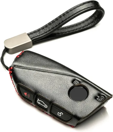 Vista 9 de Vitodeco Funda protectora de cuero genuino para llavero compatible con BMW modelos 2023-2026 4 botones Negro