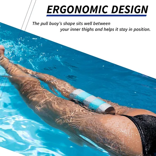Vista 5 de Sunlite Sports Boya de tracción EVA de 5 capas para piernas - Ayuda para entrenamiento en piscina, soporte para piernas y caderas para adultos