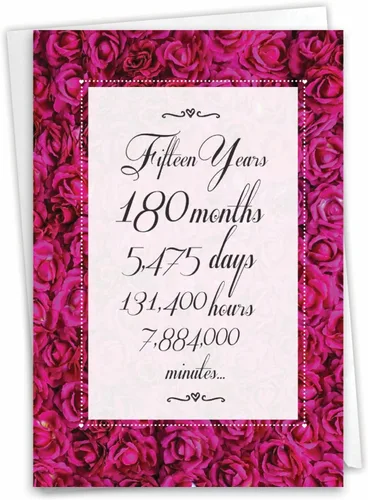 Vista 13 de NobleWorks Tarjeta de hito de trabajo del 15º aniversario (cotrabajador) con sobre de 5 x 7 pulgadas para hombres y mujeres, parejas (1 tarjeta) 15
