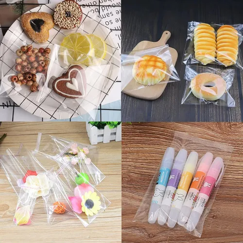 Vista 7 de Paquete de 1000 bolsas de celofán pequeñas de 3.54 mil, autoadhesivas, bolsa de celofán resellable para embalaje, bolsas transparentes para galletas