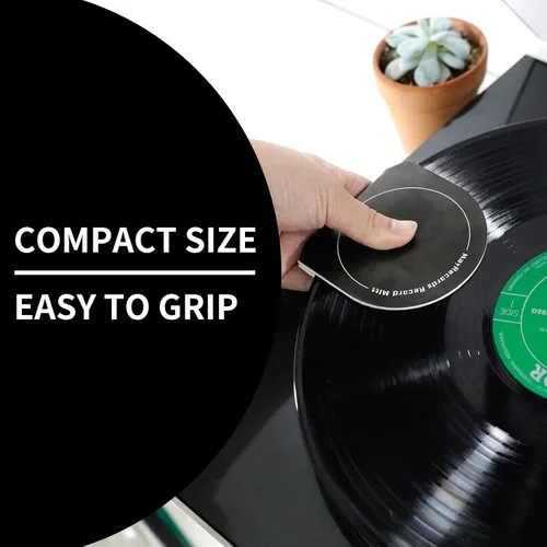 Vista 2 de sdroceRyaM Guante de discos de vinilo antiestático, protector y limpiador de discos de vinilo suave de microfibra suave, accesorios prácticos
