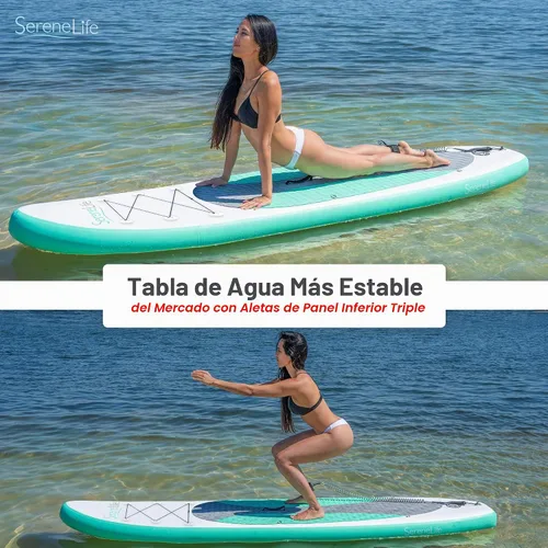 Vista 6 de SereneLife Tabla de Stand Up Paddle Inflable con Accesorios SUP Premium – Diseño Amplio y Estable con Almohadilla de Cubierta EVA Antideslizante