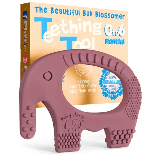 Vista 12 de Juguetes de dentición Baby Elefun para bebés 5X Alivio del dolor Sin retraso 0-6 meses Azul 34-38 Azul