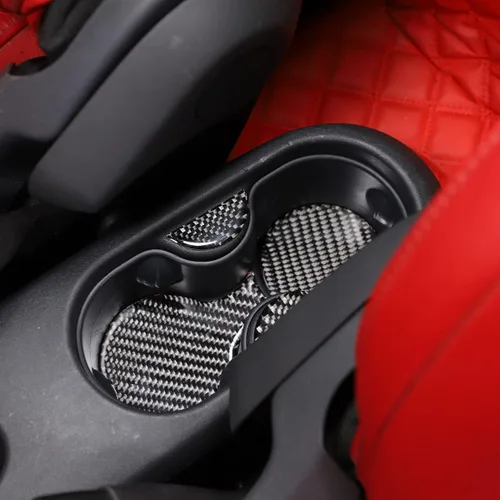 Vista 4 de HAPPYHORSE Adhesivo de fibra de carbono para automóvil compatible con Fiat 500 2010-2019, calcomanía de fibra de carbono real, accesorios