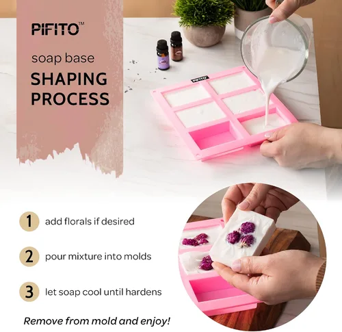 Vista 6 de pifito Premium White Melt Making Jabón de manos y Vierta Base – Base de verduras Glycerin naturales de jabón – Excelente Suministros