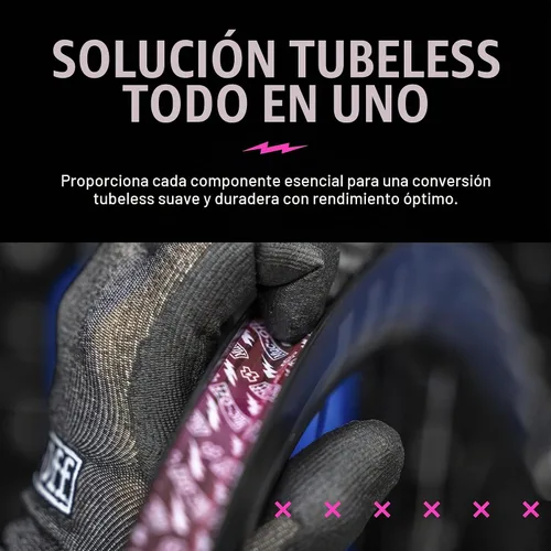 Vista 3 de Kit de configuración sin cámara Ultimate de Muc-Off, para 44mm de carretera/gravedad/CX - Kit de conversión sin cámara para bicicletas - Incluye