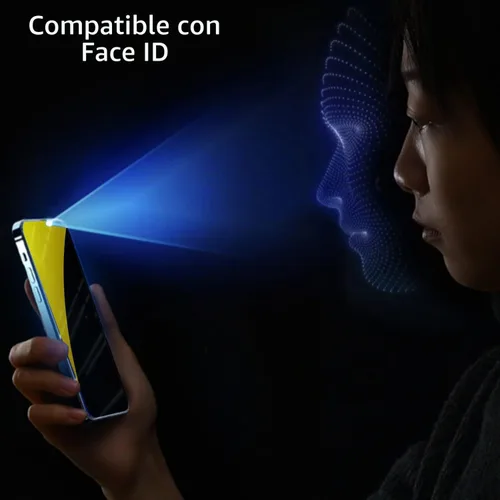 Vista 4 de Espejo de vidrio templado antiazul, protector de pantalla anti-espía, película antiespía para iPhone 11 Pro Max/iPhone XS Max, 6.5 pulgadas