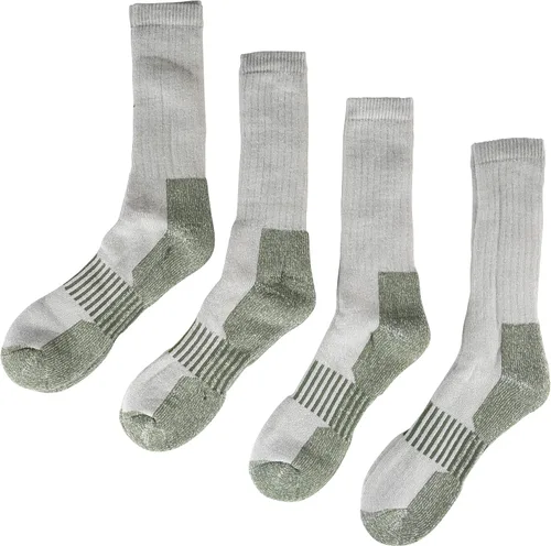 Vista 6 de HOT FEET Paquete de 4 calcetines para hombre, calcetines de senderismo activos y exteriores, totalmente acolchados, mezcla de lana térmica