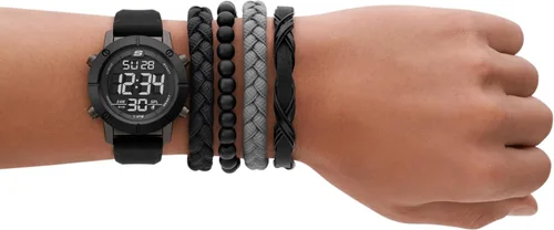 Vista 4 de Skechers Reloj para hombre y pulsera apilable o banda intercambiable set de regalo