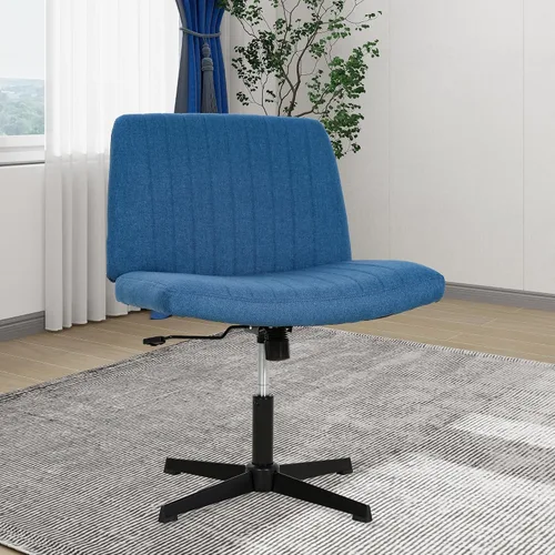 Vista 9 de Silla de oficina Criss Cross - Asiento ancho, sin brazos, altura ajustable, tela, beige