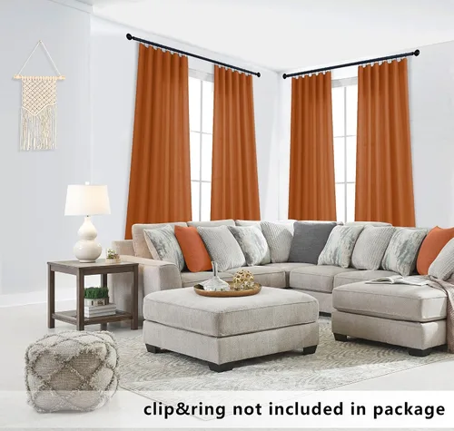 Vista 151 de KOUFALL Juego de 2 cortinas de puerta francesa, cortinas de lino para puerta/ventana, cortina transparente boho para cristal lateral delantero