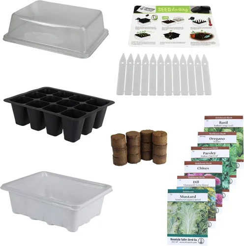 Vista 3 de Kits de inicio de semillas para jardín de interiores - cultivo de hierbas culinarias, medicinales y de té - comienza con el cultivo al aire libre