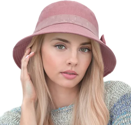 Vista 3 de Sombrero de pescador plegable para mujer, sombrero de ala ancha, sombreros de sol Kentucky Derby Church Sombreros para señoras Cloche Bowler Sun Hat