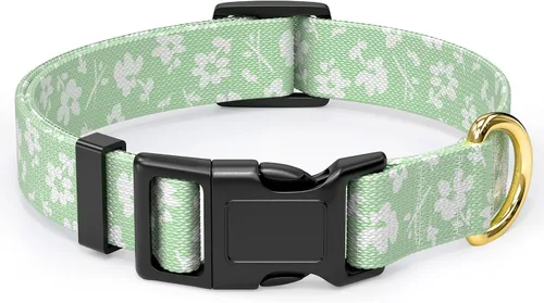 Vista 9 de Rnivvi Collar para perros pequeños, bonito collar resistente y ajustable para cachorros con hebilla de liberación rápida para machos, hembras