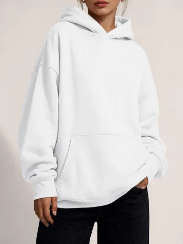 Vista 2 de Trendy Queen Womens Hoodies Oversized Sweatshirt Blanco