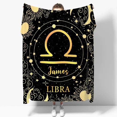 Vista 12 de Manta personalizada de acuario, manta de franela suave con horóscopo, acogedora y ligera para sofá y cama, regalo práctico, unisex, talla XS, 40 x