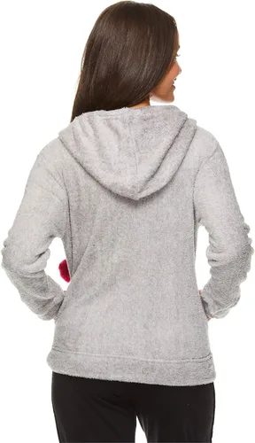 Vista 4 de bebe Sudadera con capucha para mujer con cremallera y dobladillo elástico ultra suave con cordón