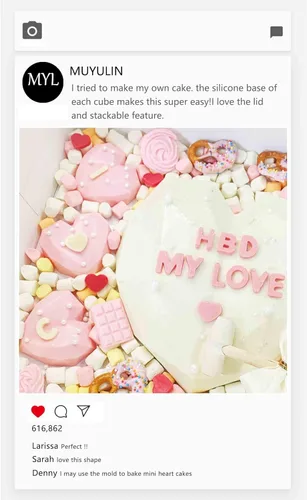 Vista 5 de Moldes de silicona para chocolate pequeños con forma de corazón de diamante, 4 paquetes (4 x 15 cavidades), para hornear bombas de chocolate, mini